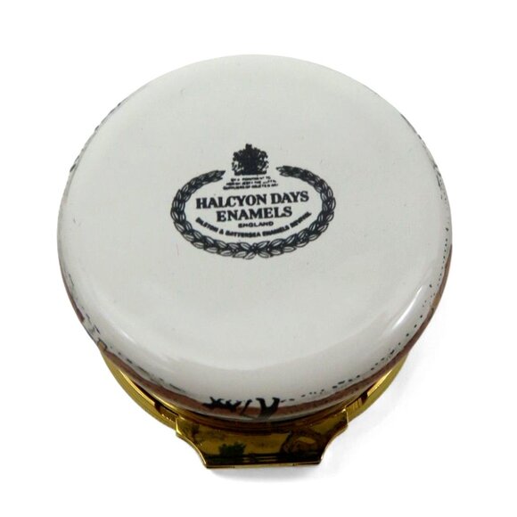 HALCYON DAYS Enamels Christmas 80s Trinket With Original Case - Picture 9 of 10